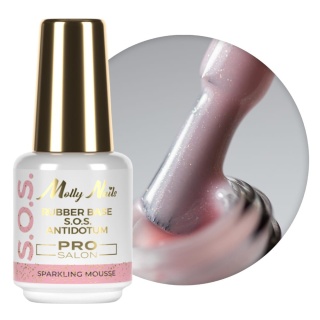 Baza kauczukowa S.O.S. Antidotum Pro Salon Molly Nails Sparkling Mousse 15g