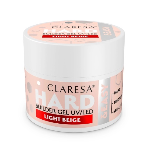CLARESA Żel budujący Hard&Easy Builder Gel Light Beige 45g