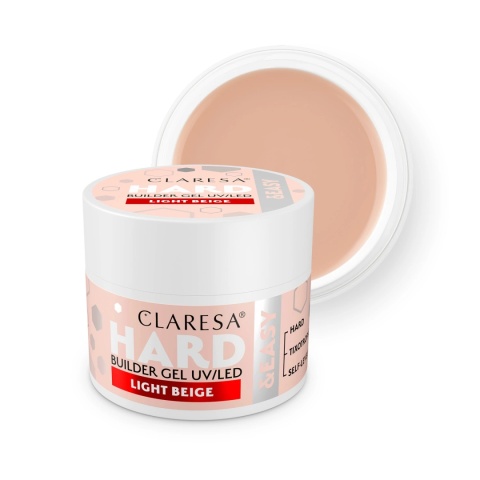 CLARESA Żel budujący Hard&Easy Builder Gel Light Beige 45g