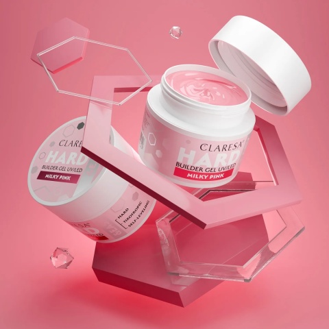 CLARESA Żel budujący Hard&Easy Builder Gel Milky Pink 45g