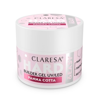 CLARESA Żel budujący Hard&Easy Builder Gel Panna Cotta 45g