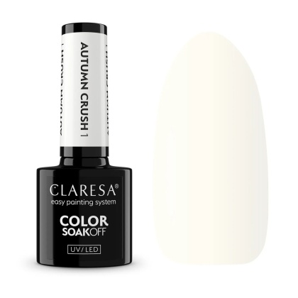 Claresa Lakier Hybrydowy Autumn Crush 1 5g – mleczny beż z perłowym połyskiem