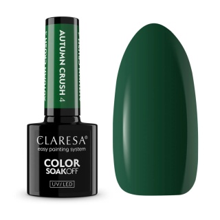 Claresa Lakier Hybrydowy Autumn Crush 4 5g – elegancka butelkowa zieleń