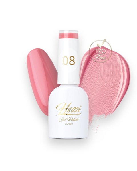 HESSI Lakier hybrydowy 08 – jasny róż 6 ml