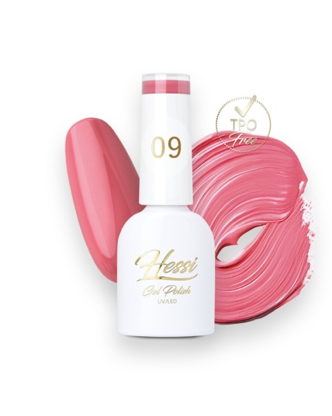 HESSI Lakier hybrydowy 09 – malinowy róż 6 ml