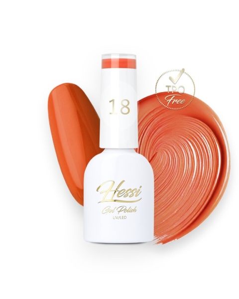 HESSI Lakier hybrydowy 18 – pomarańczowy 6 ml