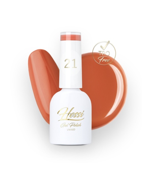 HESSI Lakier hybrydowy 21 – karmelowy odcień 6 ml