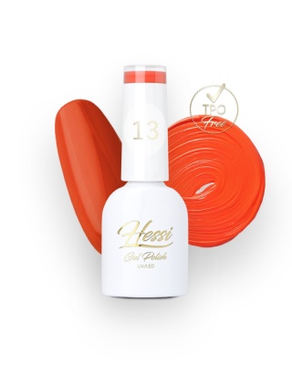 HESSI Lakier hybrydowy nr 13 – intensywny koralowo-pomarańczowy odcień 7 ml