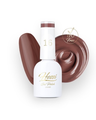 HESSI Lakier hybrydowy nr 16 – klasyczny beżowo-brązowy odcień 7 ml