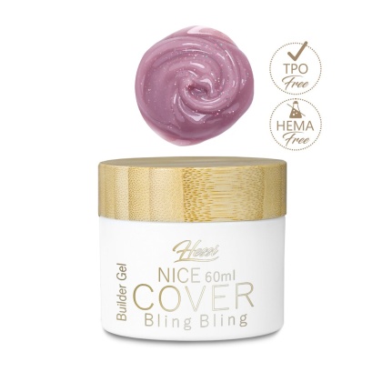 HESSI Żel Budujący NICE COVER BLING BLING 60ml – Naturalny Cover z Drobinką