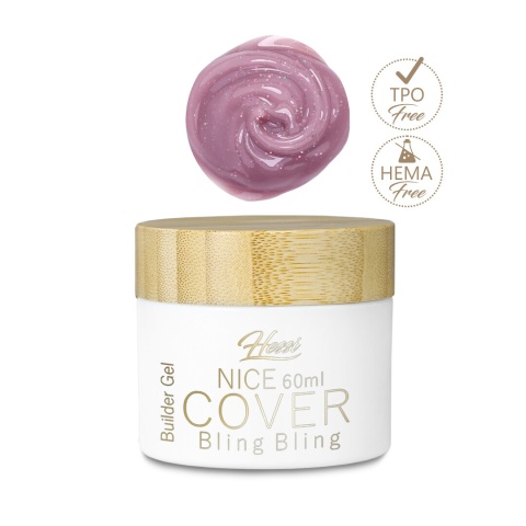 HESSI Żel Budujący NICE COVER BLING BLING 60ml – Naturalny Cover z Drobinką