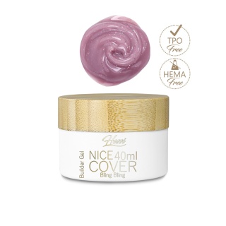 HESSI Żel Budujący NICE COVER Bling Bling 40ml – Naturalny Cover z Drobinką
