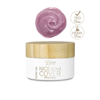 HESSI Żel Budujący NICE COVER Bling Bling 40ml – Naturalny Cover z Drobinką