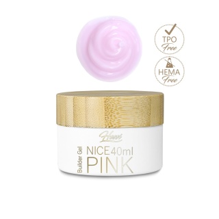 HESSI Żel Budujący NICE PINK 40ml – Różowy Cover, Konsystencja Budyniu