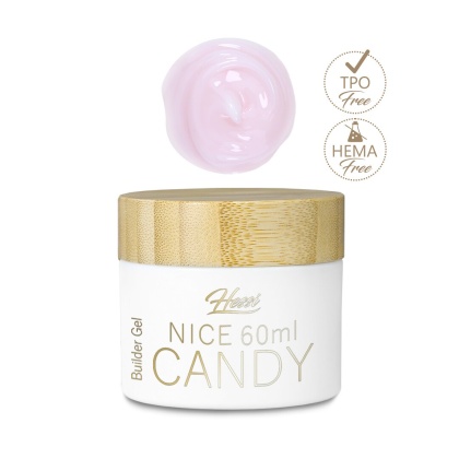HESSI Żel budujący - NICE CANDY 60ml RÓŻOWY KONSYSTENCJA BUDYNIU