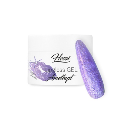 Hessi Lipgloss Amethyst 10 ml – fioletowy żel budujący 2w1 z połyskiem