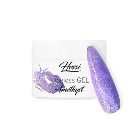 Hessi Lipgloss Amethyst 10 ml – fioletowy żel budujący 2w1 z połyskiem