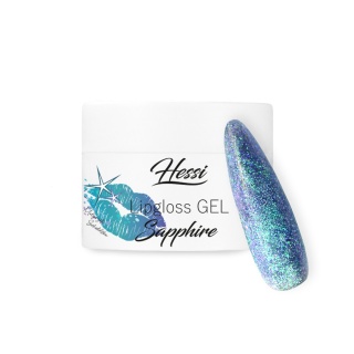 Hessi Lipgloss Sapphire 10 ml – niebiesko-zielony żel budujący 2w1 z połyskiem
