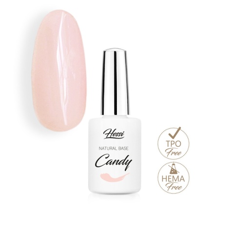Hessi Natural Base Candy 12ml 3w1 – Kryjąca Baza Różowa TPO-Free