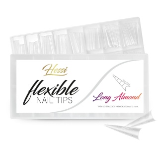 Hessi Tipsy tunelowe Long Almond (migdał) – elastyczne, 320 szt.