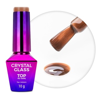 Kolorowy top no wipe Crystal Glass Golden Brown HEMA Free 10g