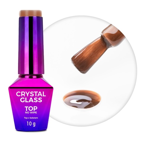 Kolorowy top no wipe Crystal Glass Golden Brown HEMA Free 10g