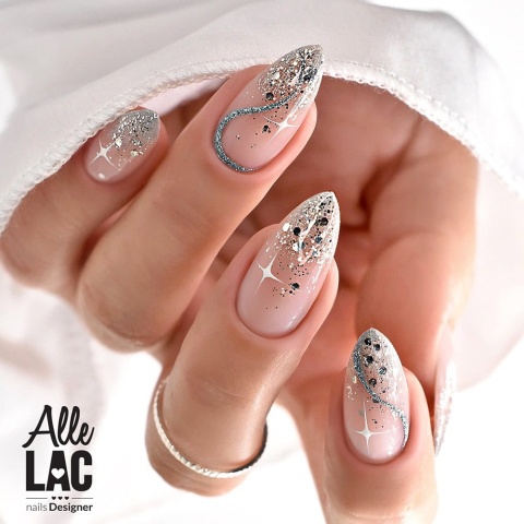 Lakier hybrydowy AlleLac Sheila Collection Nr 37 – brokatowy fioletowy 5 g