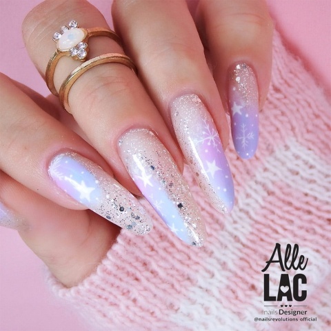 Lakier hybrydowy AlleLac Sheila Collection Nr 37 – brokatowy fioletowy 5 g