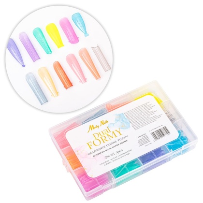 Molly Nails Górne formy Dual do budowy paznokci 288 szt. – 12 kształtów z podziałką