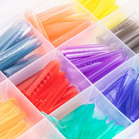 Molly Nails Górne formy Dual do budowy paznokci 288 szt. – 12 kształtów z podziałką