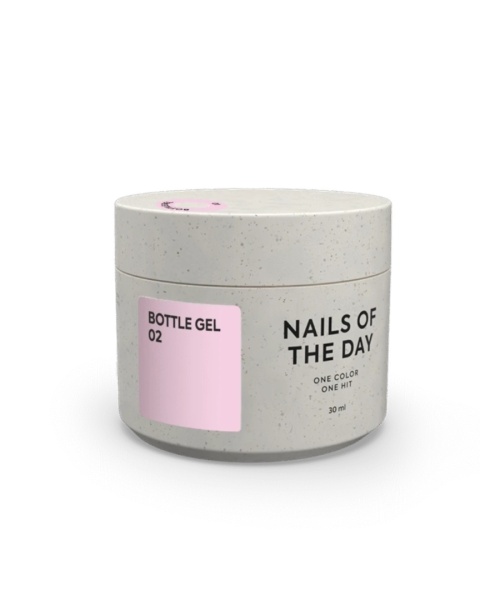 NAILSOFTHEDAY Bottle Gel 02 – blado-różowy żel do wzmocnienia i naprawy, 30 ml