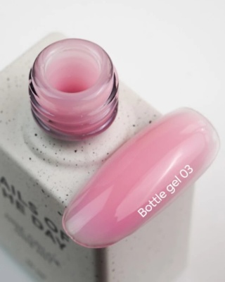 NAILSOFTHEDAY Bottle Gel 03 – różowy żel do wzmocnienia i naprawy, 10 ml