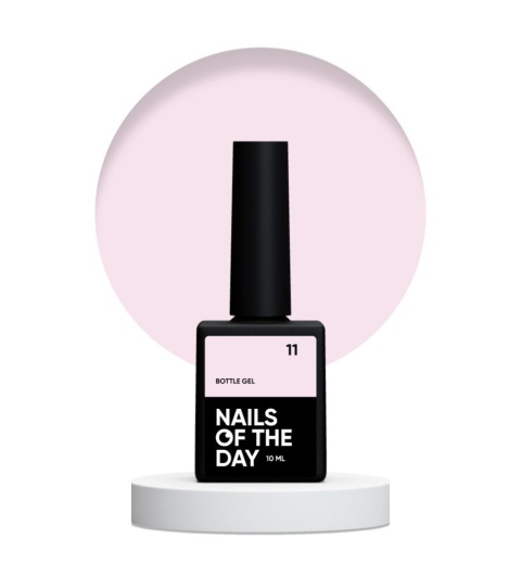NAILSOFTHEDAY Bottle Gel 11 – kryjący blado-różowy żel do wzmocnienia i naprawy, 10 ml