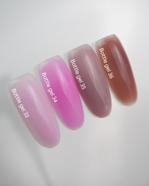 NAILSOFTHEDAY Bottle Gel 35 – zgaszono-różowy żel do wzmocnienia paznokci, 10 ml