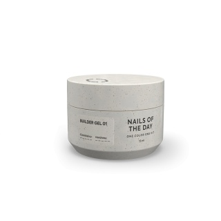 NAILSOFTHEDAY Builder Gel 01 – przezroczysty żel budujący, 15 ml