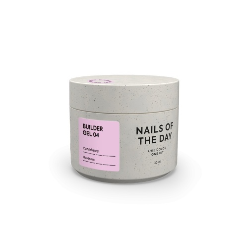 NAILSOFTHEDAY Builder gel 04 – różowy żel budujący, 30 ml