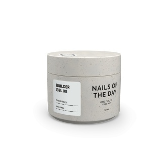 NAILSOFTHEDAY Builder gel 08 – mleczno-biały żel budujący, 30 ml