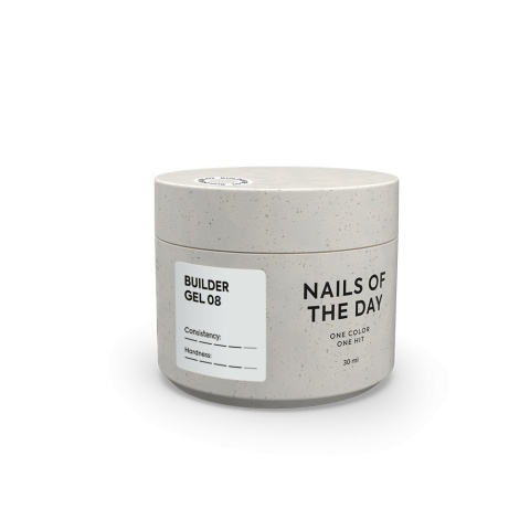 NAILSOFTHEDAY Builder gel 08 – mleczno-biały żel budujący, 30 ml