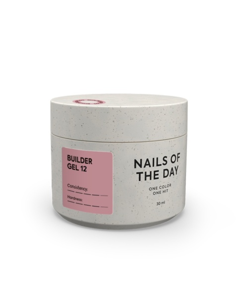 NAILSOFTHEDAY Builder gel 12 – różowy żel budujący, 30 ml