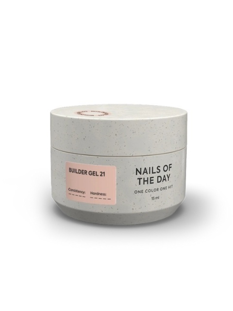NAILSOFTHEDAY Builder gel 21 – żel budujący o ciepłym karmelowym odcieniu, 30 ml