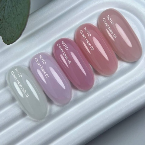 NAILSOFTHEDAY Cover base NEW 02 – półprzezroczysta różowa nude baza hybrydowa, 30 ml