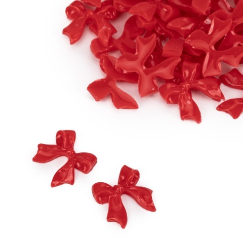 Ozdoby do paznokci kokardki 3D Molly Nails czerwone – 100 szt