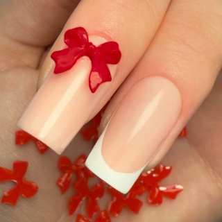 Ozdoby do paznokci kokardki 3D Molly Nails czerwone – 100 szt