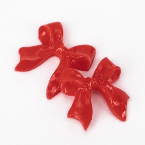 Ozdoby do paznokci kokardki 3D Molly Nails czerwone – 100 szt