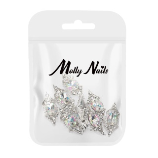 Ozdoby do paznokci kryształki 3D Molly Nails Nr 2 10 szt