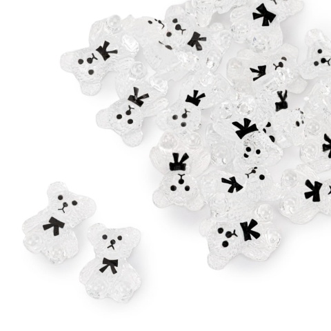 Ozdoby do paznokci misie 3D Molly Nails clear 20 szt