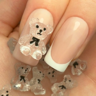 Ozdoby do paznokci misie 3D Molly Nails clear 20 szt