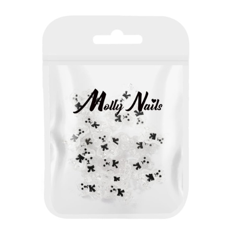 Ozdoby do paznokci misie 3D Molly Nails clear 20 szt
