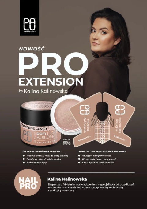 PALU Żel budujący PRO LIGHT BUILDER GOLD BEIGE COVER 45 g – samopoziomujący żel