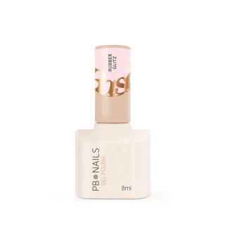 PB Nails Baza hybrydowa Rubber Glitz Base 8ml – nude z efektem glamour